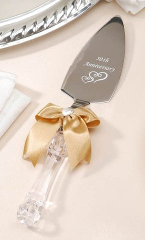50th Wedding Anniversary Cake Knife Server