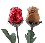 One Dozen Belgian Milk Chocolate Roses in Gift Box