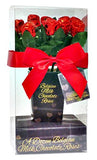 One Dozen Belgian Milk Chocolate Roses in Gift Box