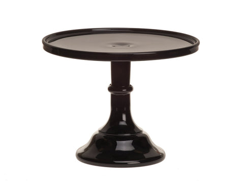 Mosser Glass Black Rasperry Pedestal Glass Cake Stand Cake Plate 9 Inches