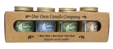 4 Pack Everyday Assortment Mini Mason Jar Candles