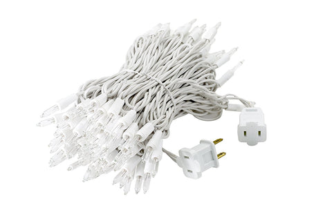 Christmas/Wedding Mini Lights, 100 Clear Lights, White Wire/Cord, 42 feet Long by Sival