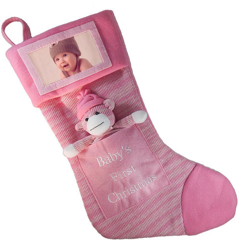 Baby Girl First Christmas Stocking