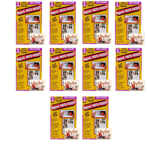 Freez-A-Frame Magnetic Photo Pocket 2.5 x 3 .5 (Wallet size) 10 Pack