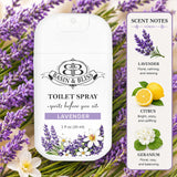 Basin & Bliss Toilet Spray, Spritz Before You Sit, Travel Size, 1 fl oz, 6 Pack, Assorted Scents