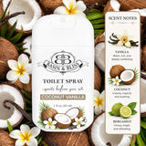 Basin & Bliss Toilet Spray, Spritz Before You Sit, Travel Size, 1 fl oz, 6 Pack, Assorted Scents