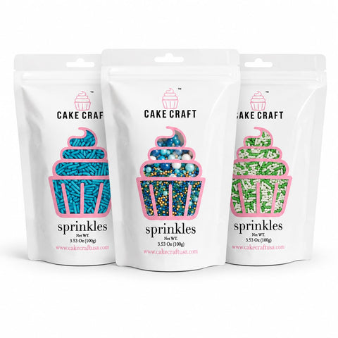 Cake Craft Under the Sea Sprinkles Set, Blue Sugar Strands & Ocean Cake Decorations
