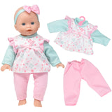 Dolls To Play Soft Body Baby Doll, 14 Inch Doll with Clothes Set and Accessories - Blue