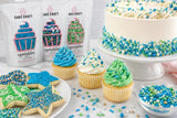 Cake Craft Under the Sea Sprinkles Set, Blue Sugar Strands & Ocean Cake Decorations