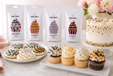 Cake Craft Gold & Silver Sprinkles 4 Pack, Gold Mix & Sugar Pearls Set 400g