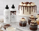Cake Craft 2 Pack Vanilla & Chocolate Cake Drip, Edible Drip Icing Drizzle Frosting Mix for Decorating Cookies, Cupcakes, Donuts, Cakes, Dessert Decor, Heat and Ready to Use, 4 Ounce