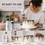 Cake Craft 2 Pack Vanilla & Chocolate Cake Drip, Edible Drip Icing Drizzle Frosting Mix for Decorating Cookies, Cupcakes, Donuts, Cakes, Dessert Decor, Heat and Ready to Use, 4 Ounce