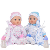 Soft Body Twin Baby Dolls 12-Inch Boy & Girl Doll Set with Pacifier – Gift Box