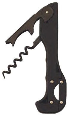 Boomerang Two-Step Soft Touch Waiter's Corkscrew - Black