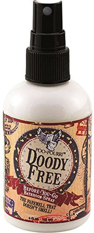 Poo-Pourri Before-You-Go Toilet Spray 4-Ounce Bottle, Doody Free Scent