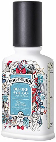 Poo-Pourri Merry Spritzmas Vanilla Peppermint Scent 4 oz Before-You-Go Bathroom Spray