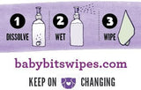 Baby Bits Wipes Solution - Makes 1,000 Natural Wipes (3 Pack)