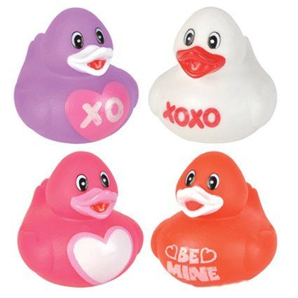 Valentine's Day Love Rubber Duckys - 12 ct