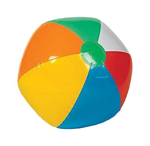 Inflatable 12" Rainbow Color Beach Balls (12 Pack) - Colors Varied