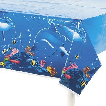 Dolphin Table Cover Birthday Party Plastic Tablecover by Fun Express