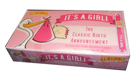 Dubble Bubble It's A Girl Bubble Gum Cigars Packages (Pack of 72)