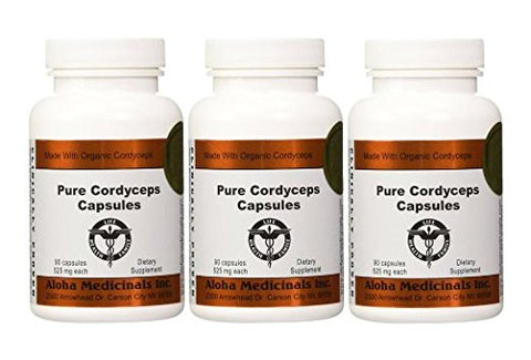 Organic Cordyceps by Aloha Medicinals - 3 Pack