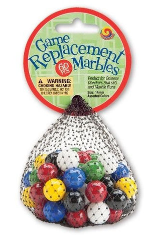 Mega Marbles 14mm Game Replacement Marbles - 60 Piece