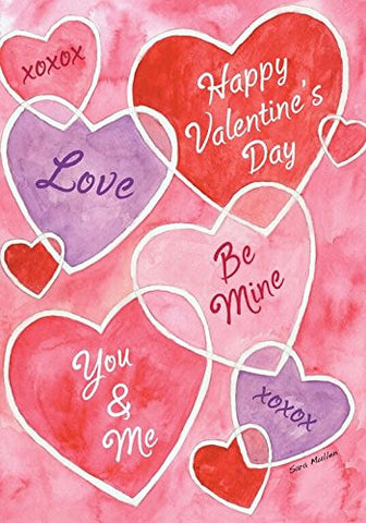 Valentine's Messages House Flag Love Hearts Holiday 28" x 40" Briarwood Lane