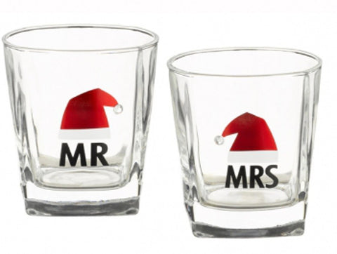 Grasslands Road Mix N' Mingle Whiskey Glasses "Mr & Mrs"