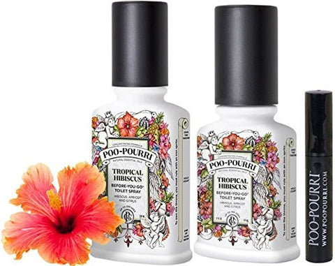 Poo-Pourri 3-piece Bathroom Deodorizer Set - Tropical Hibiscus