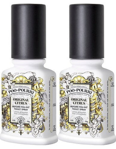 Poo-Pourri Before-You-Go Toilet Spray Bottle, 2 oz, Original Scent, 2 Count