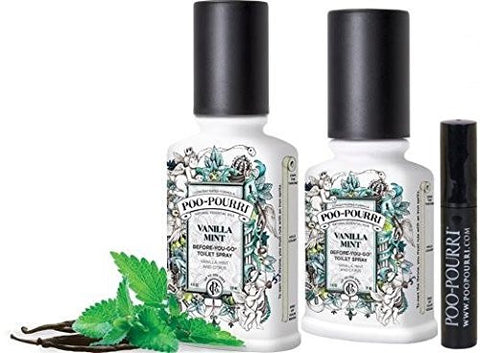 Poo-Pourri 3-piece Bathroom Deodorizer Set - Vanilla Mint