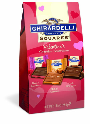 Ghirardelli Chocolate Squares, Valentines Chocolate Assortment, 8.95 Oz Packages (Pack of 2)