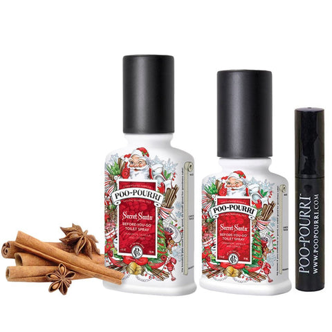Poo-Pourri 3-piece Bathroom Deodorizer Set Secret Santa: Vanilla and Cinnamon