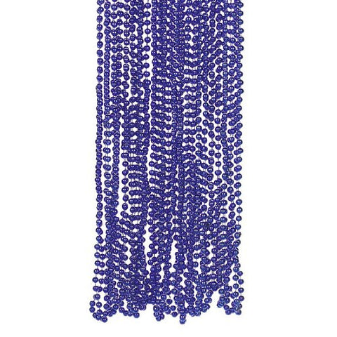 Blue Metallic Bead Necklaces (4 dz)