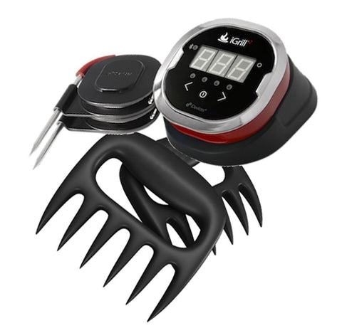 iDevices IGR0009 iGrill2 Bluetooth Thermometer Compatible with IOS or Android with 2 Meat Handler Bear Claw Style Forks
