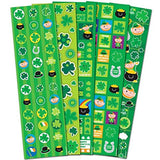 Amscan Shamrockin' St. Patrick's Day Party Paper Stickers, Green, 10 1/4" X 3"