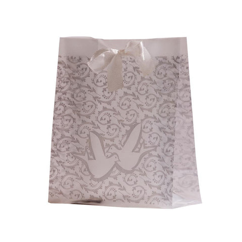 Pack of 48 Frosted Silver Wedding Favor Bags, Party Favor and Goody Bags
