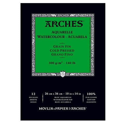 Arches Cold Press Watercolor Pad, 10"X14"