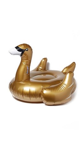 SunnyLife Women's Inflatable Swan, Gold, One Size