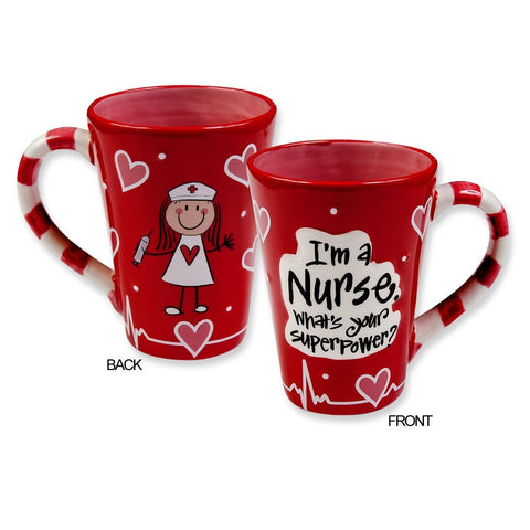 Nurse 12 Oz Coffee Mug/cup with "I'm A Nurse" What's Your Super Power?"