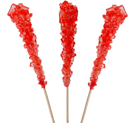 Rock Candy Crystal Sticks Red Strawberry 12 ct.