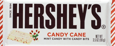 Hershey's Candy Cane Mint Candy with Candy Bits Candy Bar, 3.5-Ounce Bar (Pack of 2)