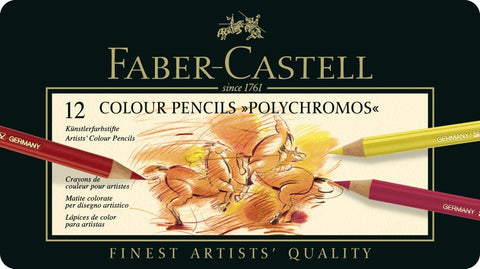 Polychromos Colored Pencil Set In Metal Tin 12pc-