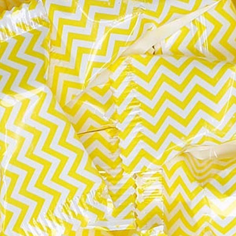 Yellow Chevron Stripe Wrapped Buttermint Creams 50 Count