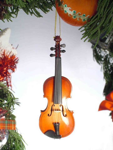 Steel String Miniature Violin Hanging Holiday Tree Ornament