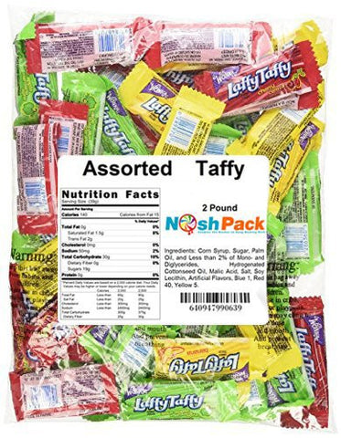 Nosh Pack Taffy Assorted Candy Flavors 2 Pound