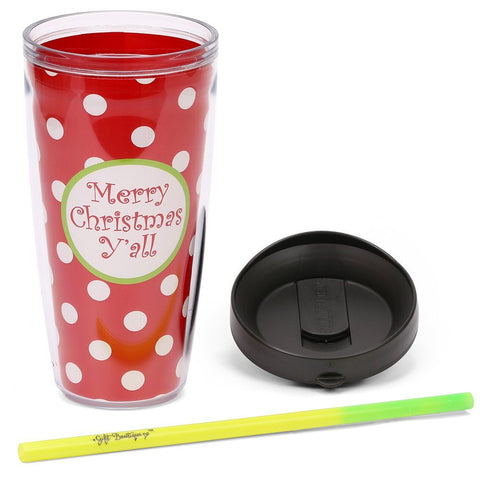 High Quality Christmas Mug Tumbler, Super Traveler Coffee Tumbler Mug with Black Lid - 22 Ounce - Includes Bonus Christmas Gift