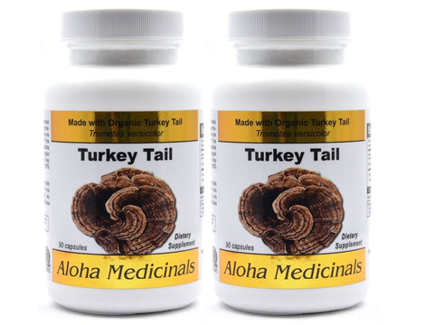 Organic Pure Turkey Tail (Trametes versicolor) - 2 Bottles