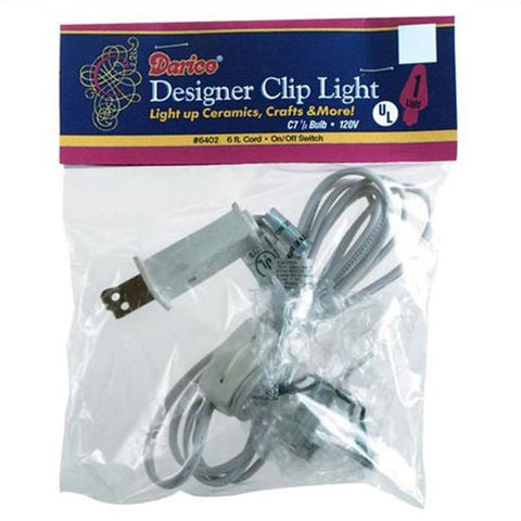 Darice 6402 Accessory Cord with 1 Lights, 6-Feet, White (4)
